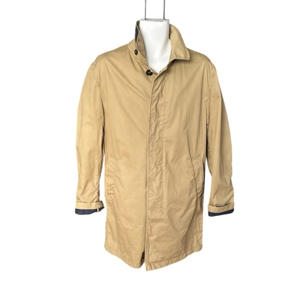 Emidio Tucci Men’s  100% Cotton Classic TRENCH
COAT, Size 56 (46/XL?) - Picture 2 of 8